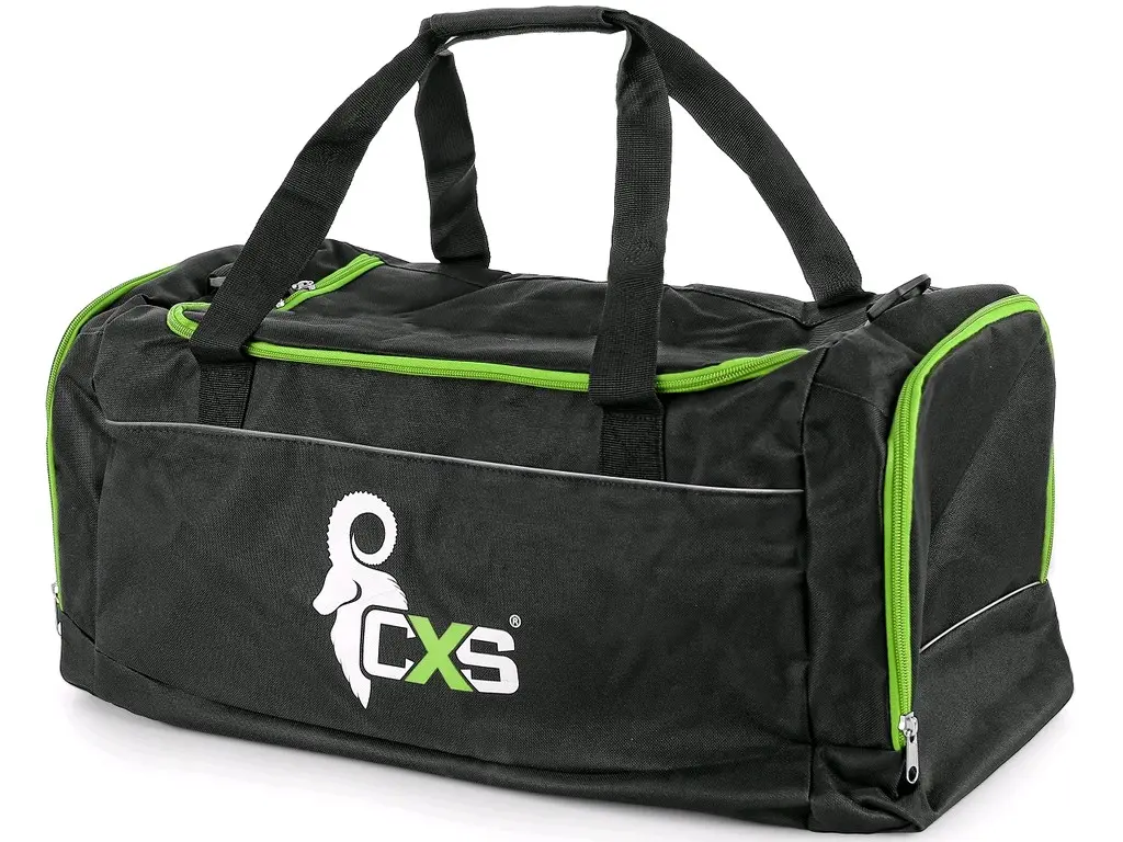 Fotografie Sportovní taška CXS, černo-zelená, 75 x 37,5 x 37,5 cm